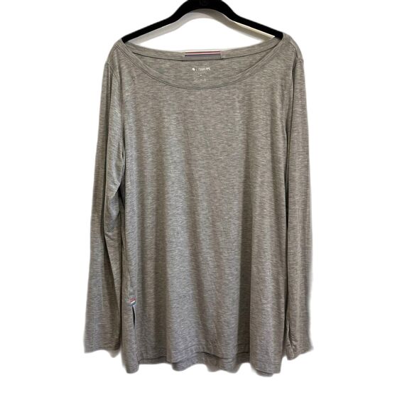 FOURLAPS Gray Long Sleeve Active Performance Shirt Top Women's Size Medium - Picture 2 of 11